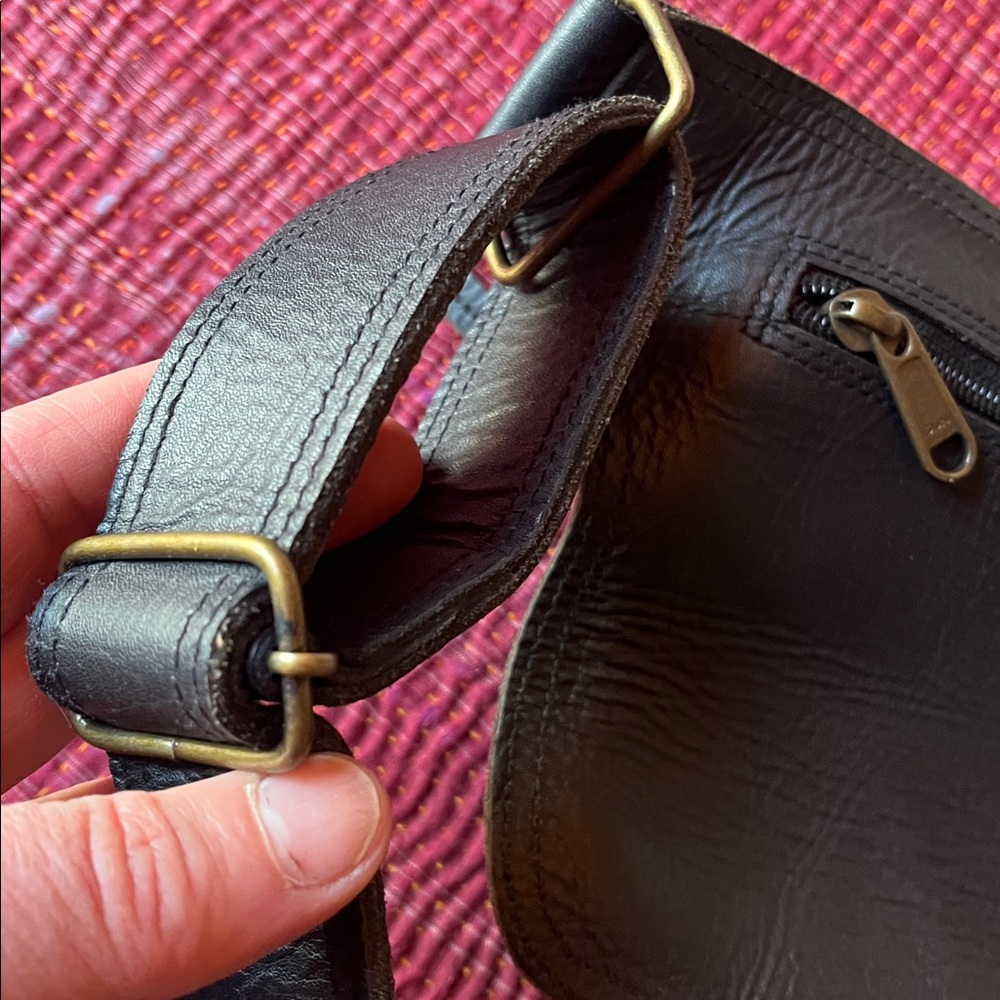 Handmade Black Leather Travel Bag + Belt 🔥 - Picture 10 of 13